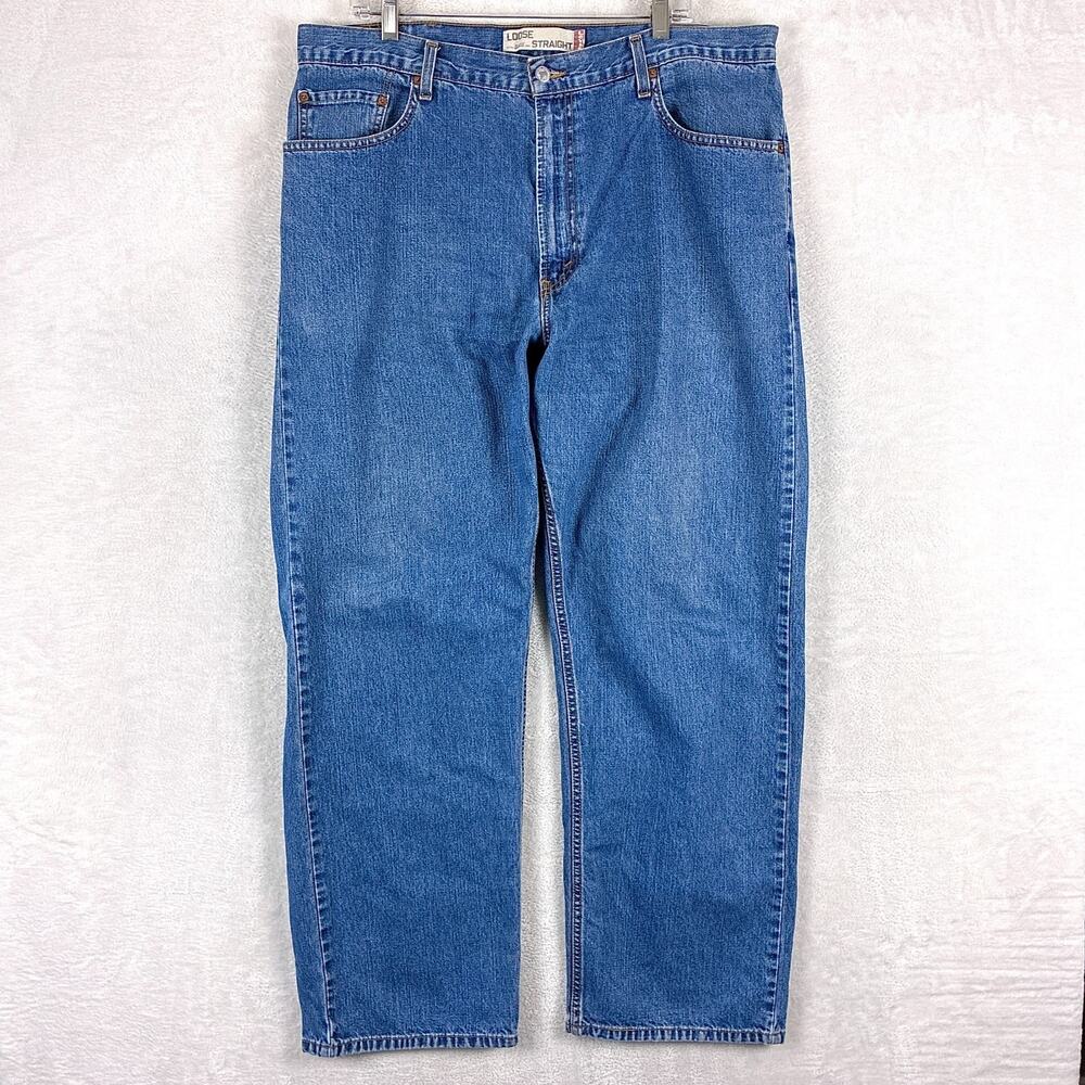 Vintage Levis 569 Jeans Mens 38x32 Blue Loose Straight Baggy Skate Grunge Y2K
